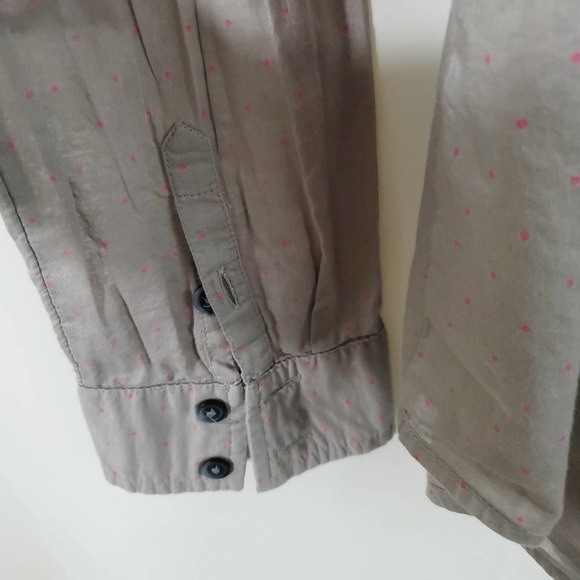 Halogen Gray/Pink Polkadot Button-Up Shirt Sz XL - Picture 4 of 9
